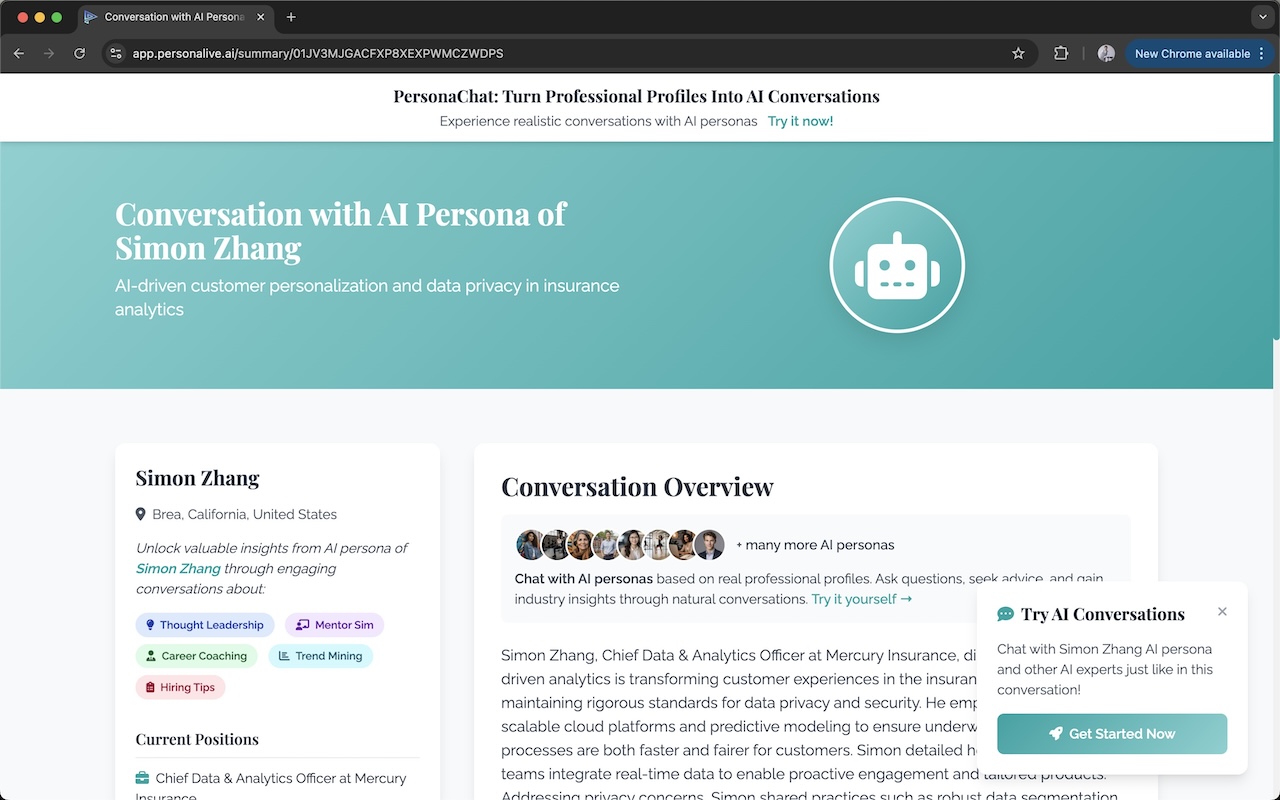 PersonaChat profile analysis screenshot 3
